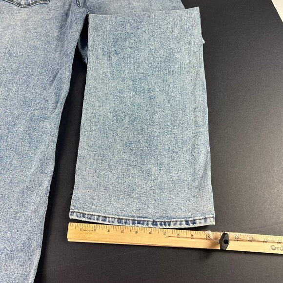 Evereve Jean Womens 32x33* The Ever Trouser High Rise Wide Leg Blue Denim Tag 31 - Picture 11 of 16